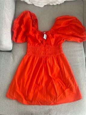 Old Navy Puff-Sleeve Smocked Waist Dress